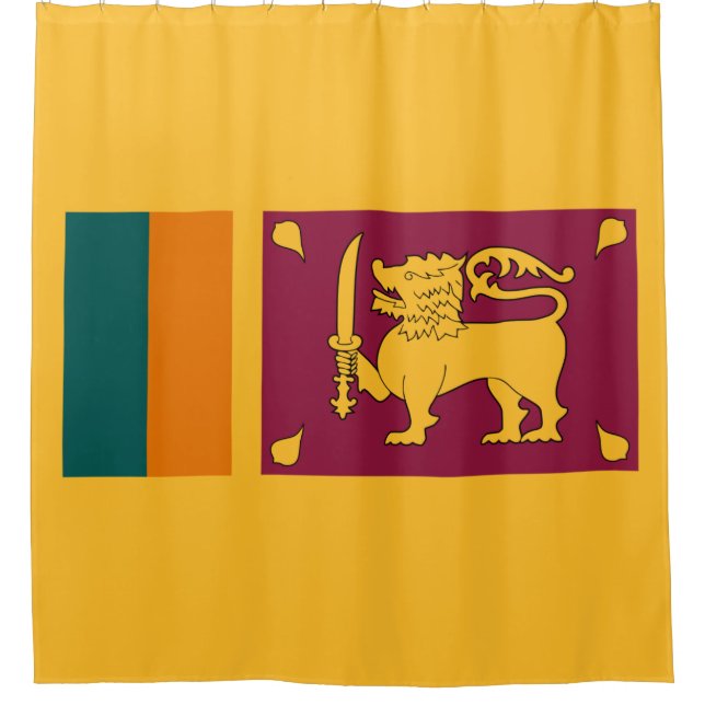 Cortina De Ducha Bandera de Sri Lanka (Anverso)