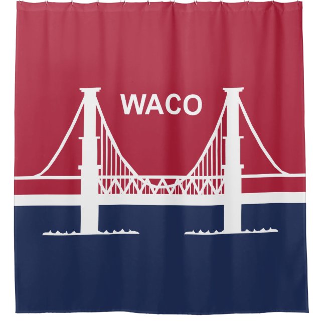 Cortina De Ducha Bandera de Waco (Texas, Estados Unidos) (Anverso)