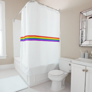 Cortina De Ducha Bandera del orgullo arco iris personalizado cortin