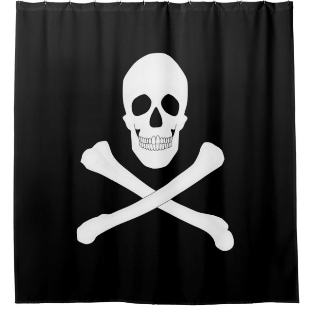 Cortina De Ducha Bandera del pirata (Jolly Roger) (Anverso)