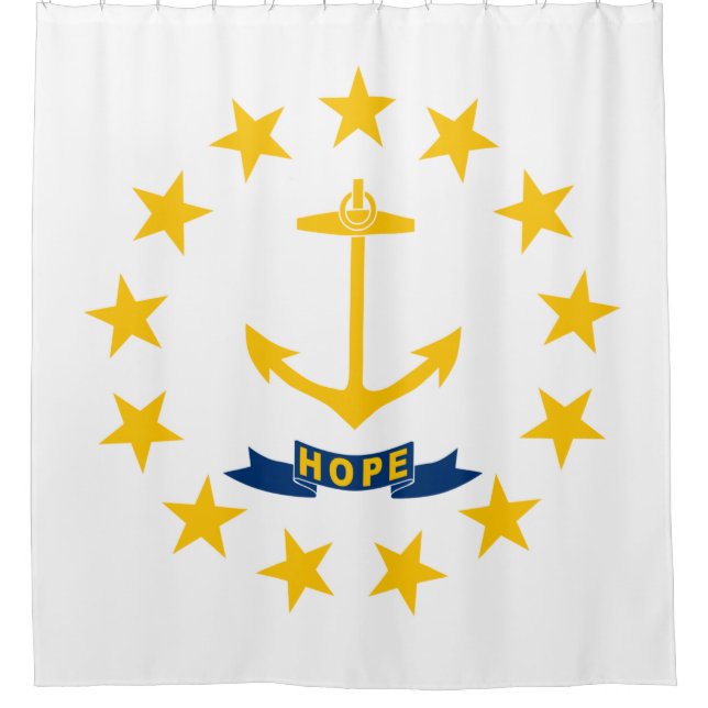 Cortina De Ducha Bandera estatal de la isla de Rhode (Anverso)