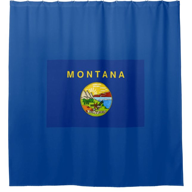 Cortina De Ducha Bandera Estatal de Montana (Anverso)
