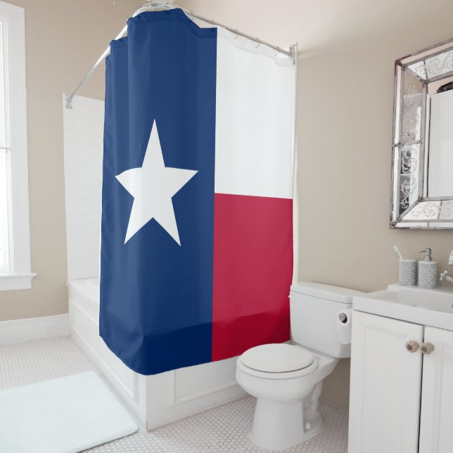 Cortina De Ducha Bandera Estatal de Texas (Texas) (In situ)