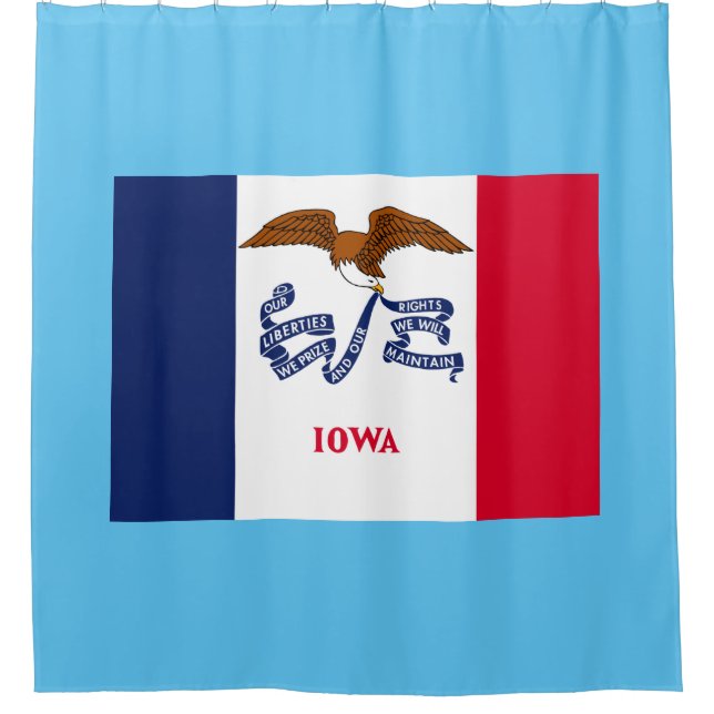 Cortina De Ducha Bandera Estatal Iowa (Anverso)