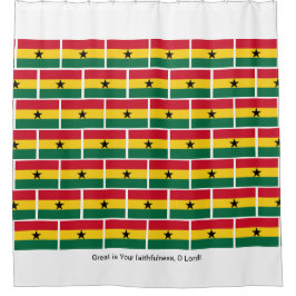 Cortina De Ducha BANDERA GHANA DE LA Escritura Cristiana personaliz