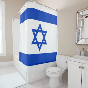 Cortina De Ducha Bandera israelí moderna patriótica