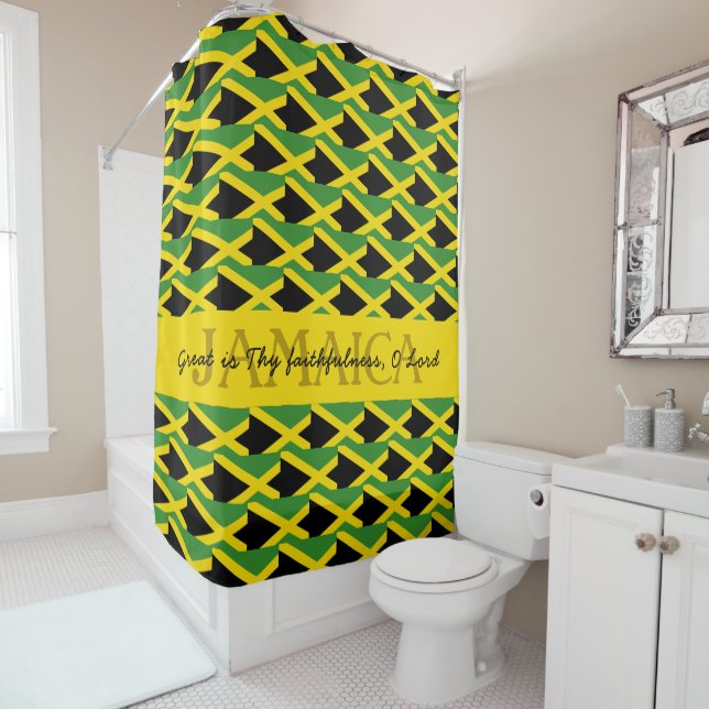 Cortina De Ducha BANDERA JAMAICA personalizada (In situ)