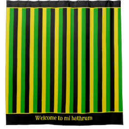 Cortina De Ducha Bandera jamaiquina a rayas