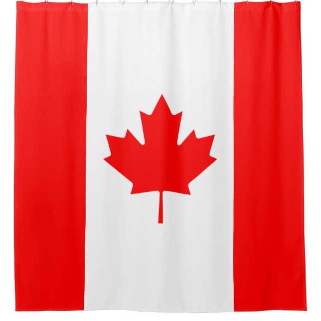Cortina De Ducha Bandera Nacional Patriótica de CANADÁ (Anverso)