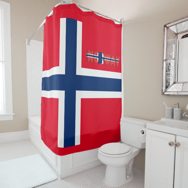 Cortina De Ducha Bandera noruega (In situ)
