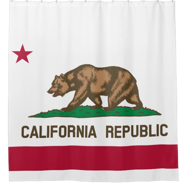 Cortina De Ducha Bandera Popular de la República de California (Anverso)