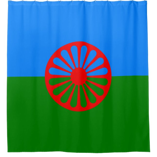 Cortina De Ducha Bandera romaní (Anverso)