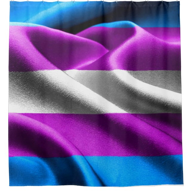 Cortina De Ducha Bandera transgénero (Anverso)