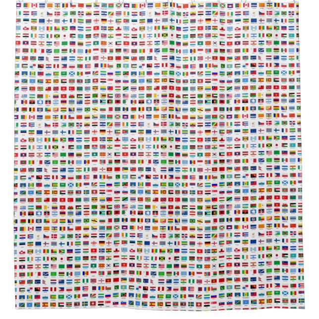 Cortina De Ducha banderas del mundo (Anverso)