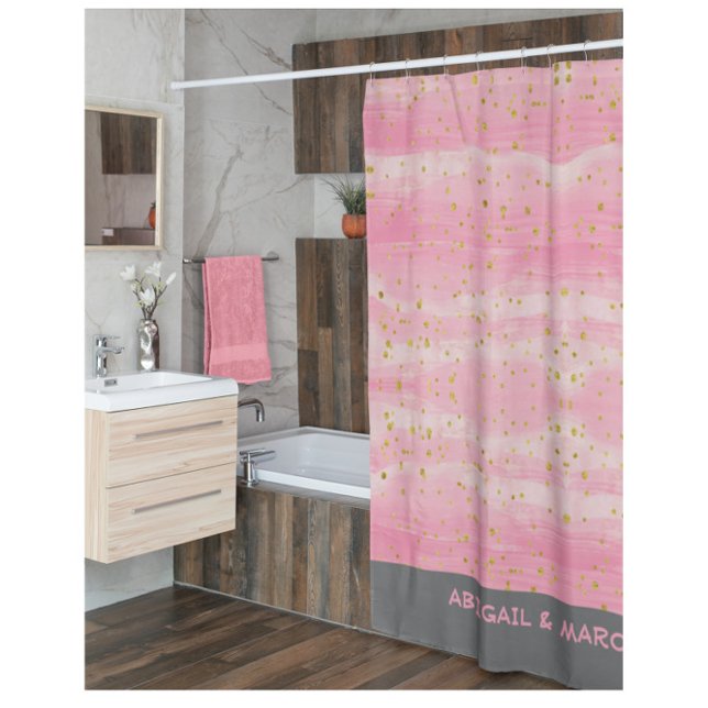 Cortina De Ducha Baño de resumen rosado (Subido por el creador)