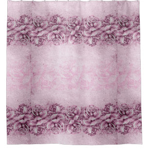 Cortina De Ducha Baño del color de malva de la lavanda de los rosas