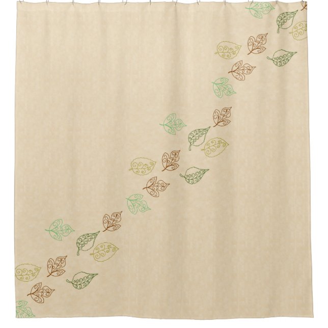 Cortina De Ducha Baño en hora de otoño, Personalizar. (Anverso)