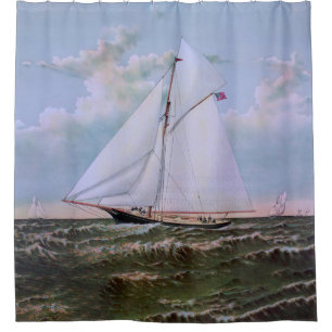 Cortina De Ducha Barco de vela antiguo