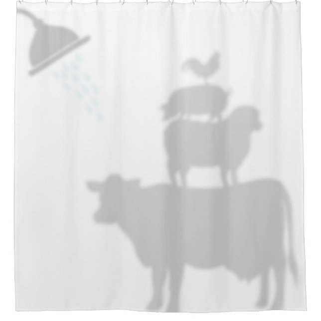Cortina De Ducha Barnyard Animals Shadow Silhouette Shadow Buddies (Anverso)