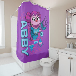 Cortina De Ducha Barrio Sésamo Edificios Mecha Abby Cadabby