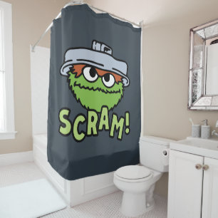 Cortina De Ducha Barrio Sésamo Oscar el Grouch Scram!