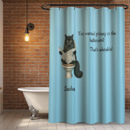 Cortina De Ducha Bathroom Privacy With Cat Shower Curtain