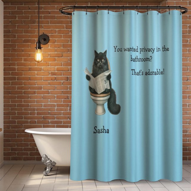 Cortina De Ducha Bathroom Privacy With Cat Shower Curtain (Subido por el creador)