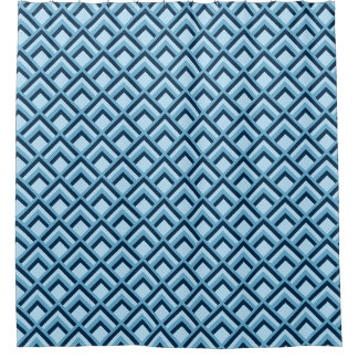 Cortina De Ducha Bauhaus Polvo Azul Marino Acero Azul en Forma de L