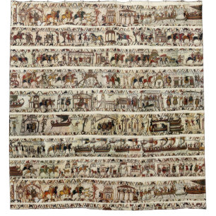 Cortina De Ducha BAYEUX TAPESTRY 1066 Batalla de los Hastings