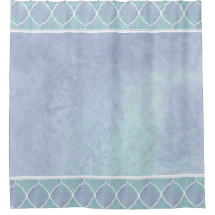 Cortina De Ducha Beach Ocean Arabesque frontera marroquí de mosaico