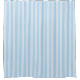 Cortina De Ducha Beach Style Light Blue Striped Shower Curtain