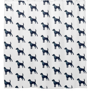 Cortina De Ducha Beagle Dog Raza Silhouette Watercolor