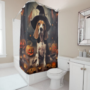 Cortina De Ducha Beagle Pumpkins Halloween Scary