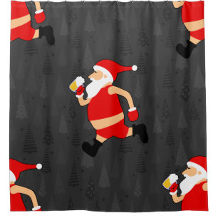Cortina De Ducha beer santa claus xmas