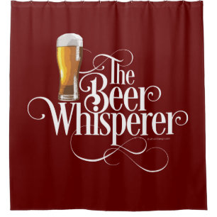 Cortina de ducha Beer Whisperer (blanca)