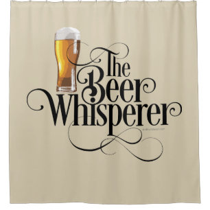 Cortina de ducha Beer Whisperer (blanca)