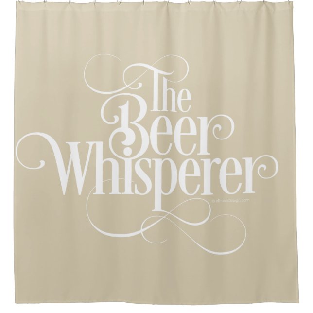 Cortina De Ducha Beer Whisperer (blanco) (Anverso)