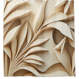 Cortina de ducha Beige Bamboo