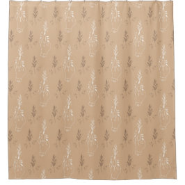 Cortina De Ducha Beige bohemiano místico