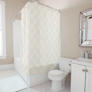 Cortina De Ducha Beige de marfil simple