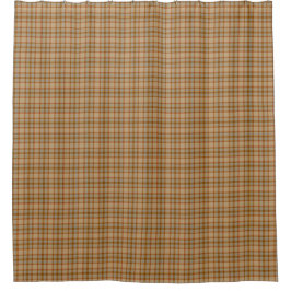 Cortina De Ducha Beige Gray Red Tartan Rustic Shower Curtain