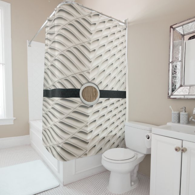 Cortina de ducha Beige negro (In situ)