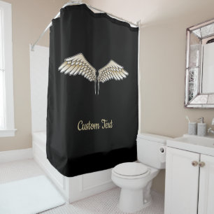 Cortina de ducha Beige Wings