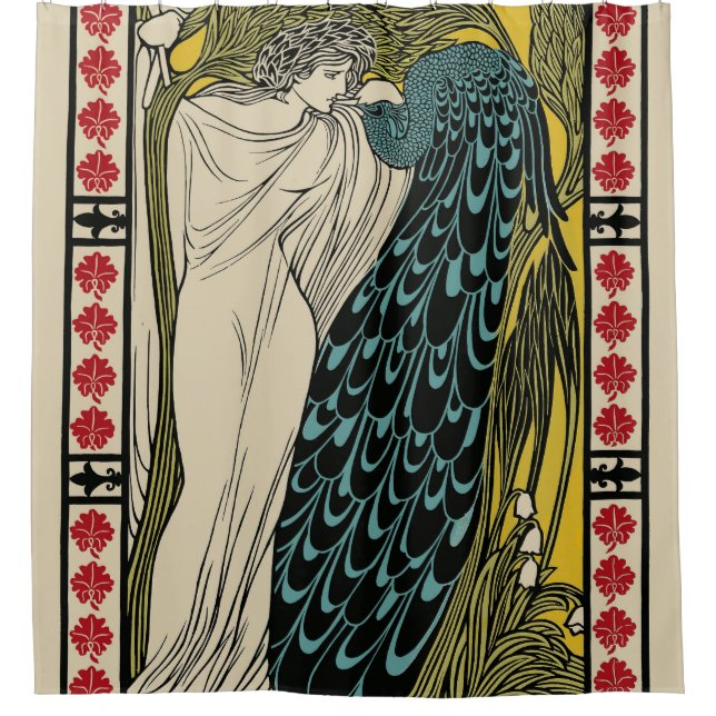 Cortina De Ducha Bella Artes Pájaro Nuevo (Anverso)