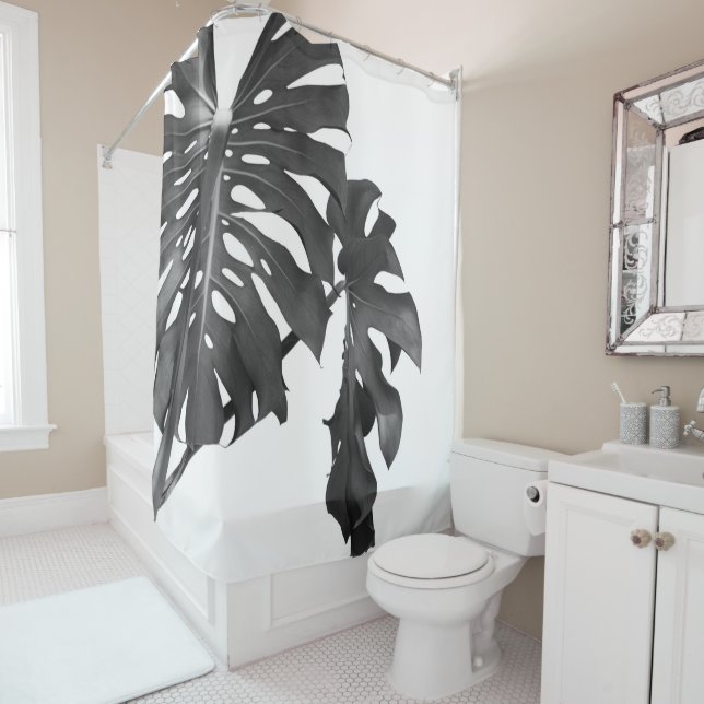 Cortina De Ducha Belleza Monstera #3 #tropical #wall #art (In situ)