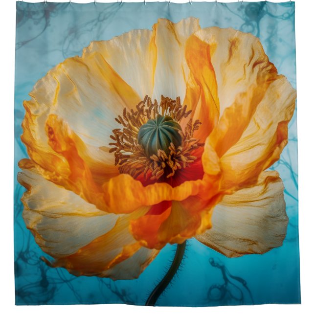 Cortina De Ducha Belleza naranja (Anverso)