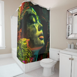 Cortina De Ducha Belleza Neon GIGHT , Arte minucioso de acercamient