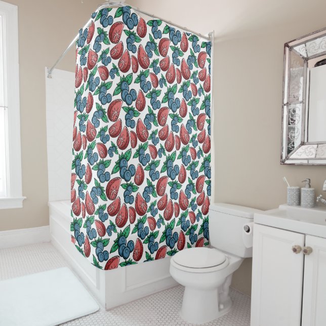 Cortina de ducha Berries Pattern (In situ)
