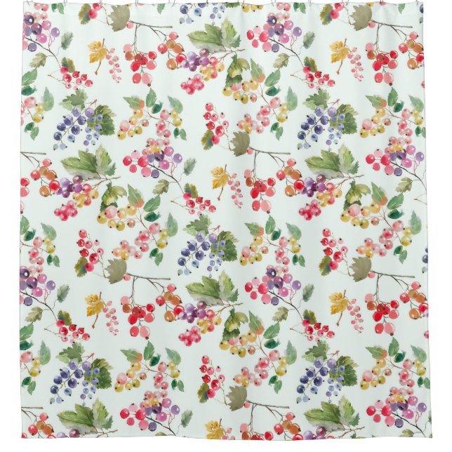 Cortina De Ducha Berry acuarela (Anverso)