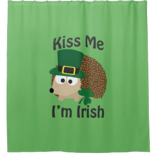 Cortina De Ducha Bésame Im Irlandés St Patricks Day Hedgehog